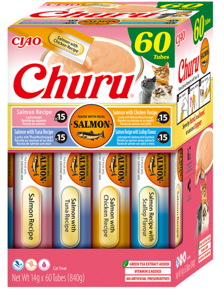 Inaba Ciao Churu lõhe maius kassidele 60x14g (840g)