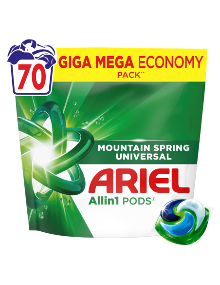 KAST 2 tk! Ariel All-in-1 PODS Mountain Spring Pesukapslid, 70 Pesukorda