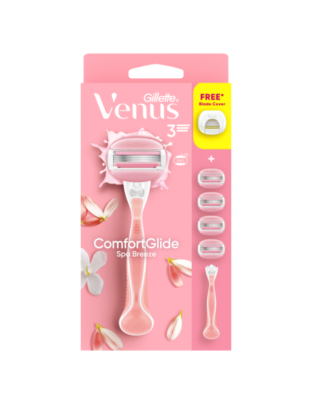 KAST 6 tk! Gillette Venus ComfortGlide Spa Breeze Raseerija + Vahetusterad 4 tk