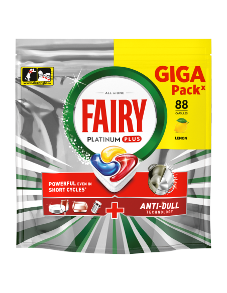Fairy Platinum Plus All in One Nõudepesumasina Tabletid Lemon, 88 tk