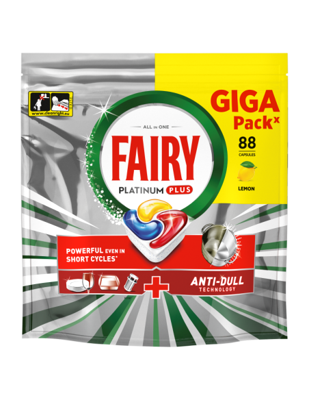 KAST 3 tk! Fairy Platinum Plus All in One nõudepesumasina tabletid Lemon 88 tk
