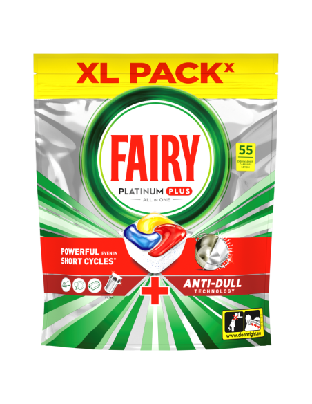 Fairy Platinum Plus All in One nõudepesumasina tabletid Lemon (55 tk)