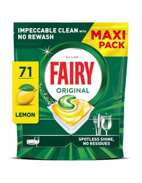 KAST 4 tk! Fairy Original All in One’i Nõudepesumasina Tabletid Lemon, 71 tk