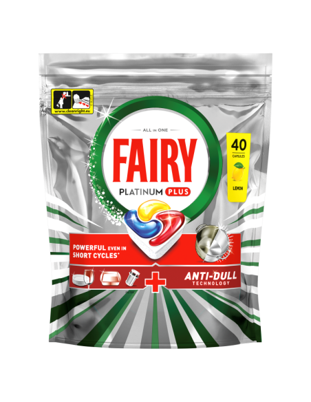 Fairy Platinum Plus All in One nõudepesumasina tabletid Lemon 40 tk