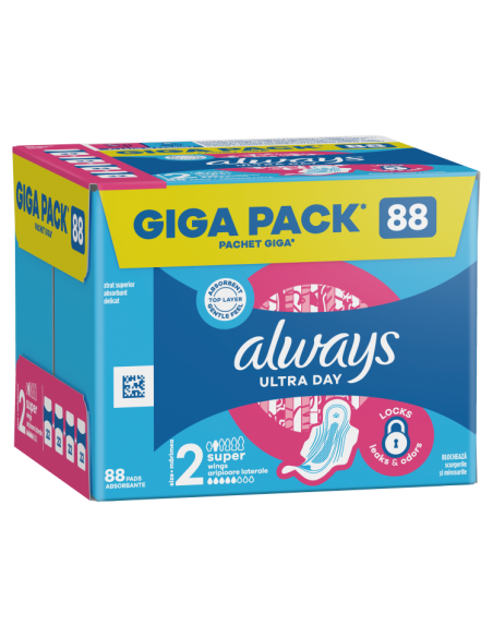 Always Ultra päeva hügieenisidemed tiibadega 88 tk (suurus 2, Long)