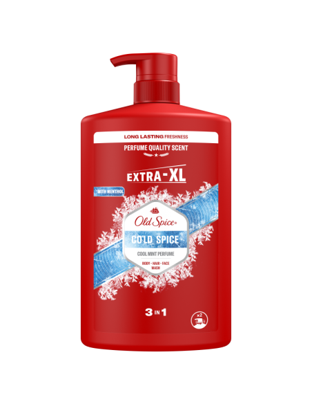 Old Spice Cold Spice meeste dušigeel ja šampoon, 1000 ml