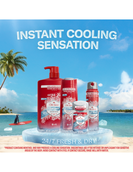 KAST 4 tk! Old Spice Cold Spice meeste dušigeel ja šampoon, 1000 ml