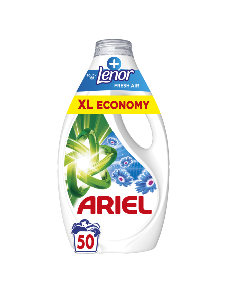 KAST 4 tk! Ariel +Fresh Air Lenor Pesugeel, 50 Pesukorda, 2.25 L