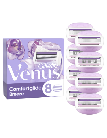 Gillette Venus ComfortGlide Breeze Raseerija Varuterad, 8 tk