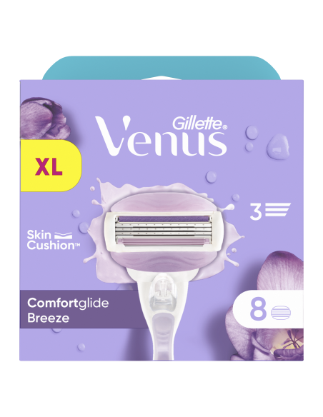 Gillette Venus ComfortGlide Breeze Raseerija Varuterad, 8 tk
