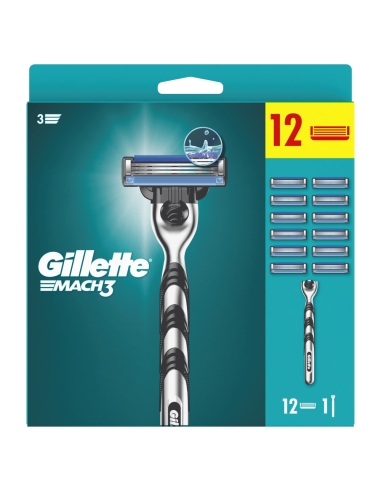 Gillette Mach3 raseerija + 12 varutera