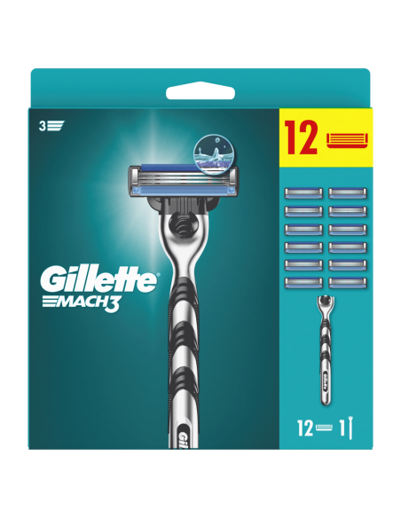 Gillette Mach3 raseerija + 12 varutera