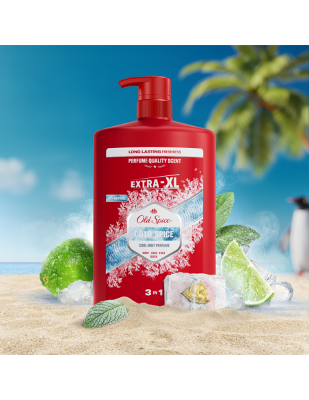 Old Spice Cold Spice meeste dušigeel ja šampoon, 1000 ml