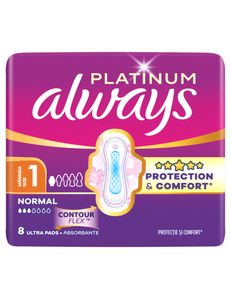 KAST 16 tk! Always Platinum Normal hügieenisidemed tiibadega nr 1 (8 tk)