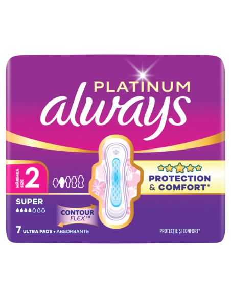 KAST 20 tk! Always Platinum Super hügieenisidemed tiibadega nr 2 (7 tk)