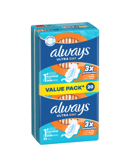Always Ultra Day Normal Hügieenisidemed, Size 1, 20 tk