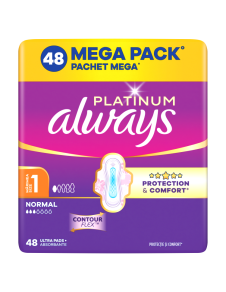 Always Platinum Normal hügieenisidemed tiibadega nr 1 (48tk)