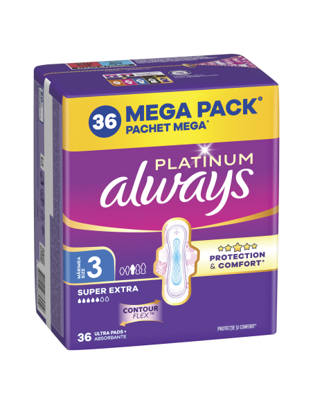 Always Platinum Super Extra hügieenisidemed tiibadega nr 3 (36 tk)