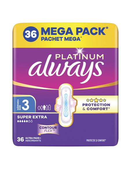 Always Platinum Super Extra hügieenisidemed tiibadega nr 3 (36 tk)