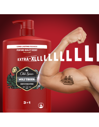 Old Spice Wolfthorn dušigeel ja šampoon 4x1000ml