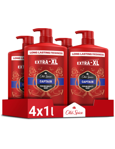 Old Spice Captain dušigeel ja šampoon 4x1000 ml