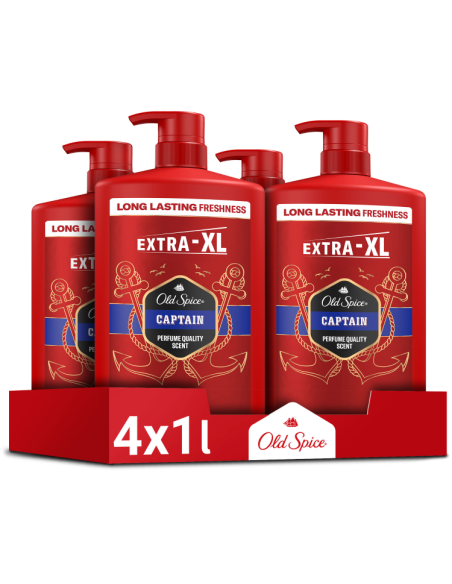 Old Spice Captain dušigeel ja šampoon 4x1000 ml