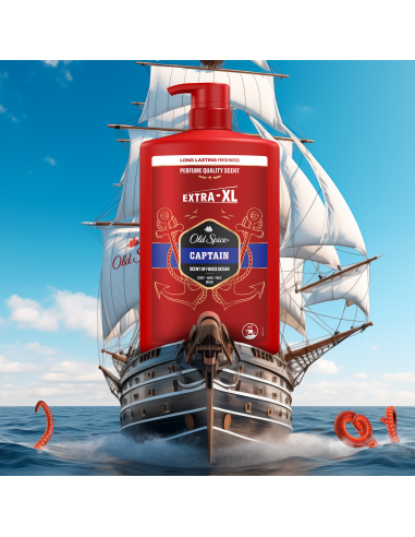 Old Spice Captain dušigeel ja šampoon 4x1000 ml