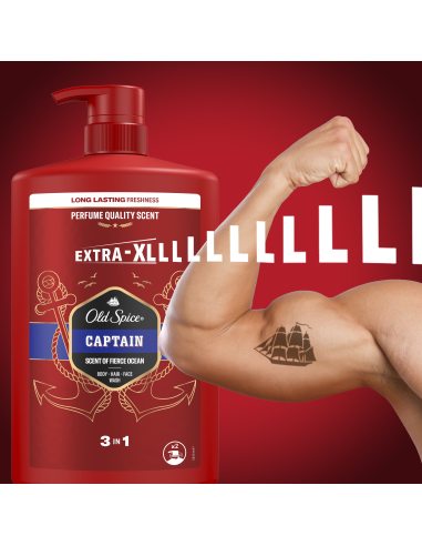 Old Spice Captain dušigeel ja šampoon 4x1000 ml