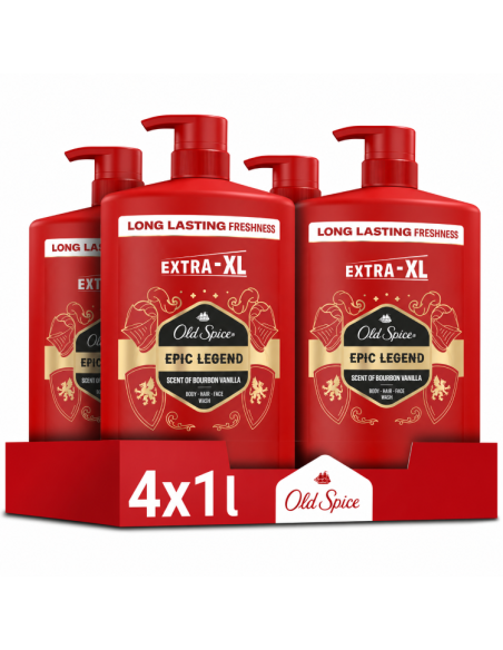 Old Spice Epic Legend dušigeel ja šampoon 4x1000 ml