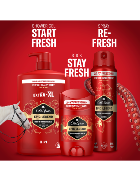 Old Spice Epic Legend dušigeel ja šampoon 4x1000 ml