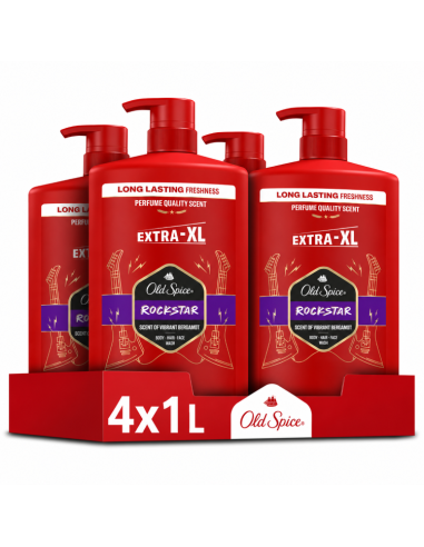 Old Spice Rockstar dušigeel ja šampoon 4x1000 ml