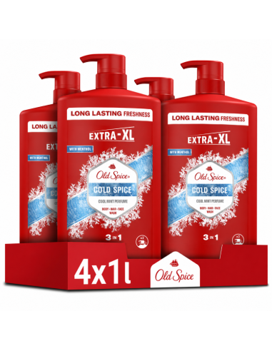 Old Spice Cold Spice dušigeel ja šampoon 4x1000 ml
