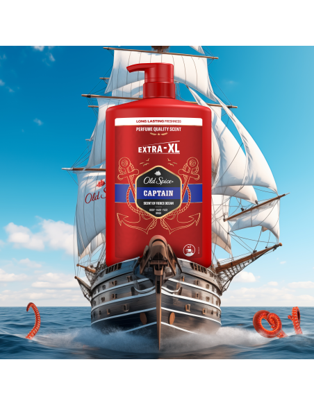 Old Spice Captain Meeste Dušigeel Ja Šampoon, 4x1000 ml