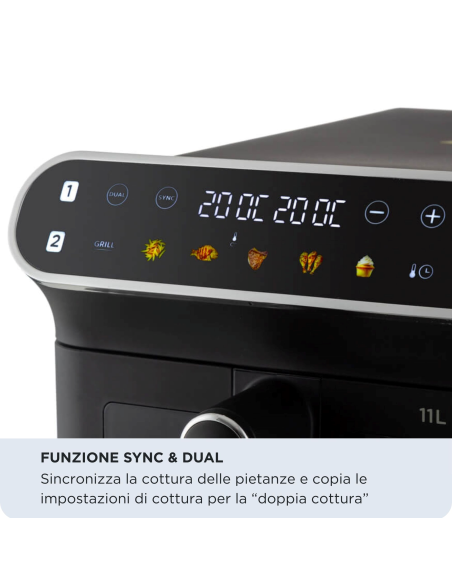 4640 Ariete Air Fryer Vertical Duo - vertikaalne kuumaõhufritüür 11 L (2 × 5,5 L)