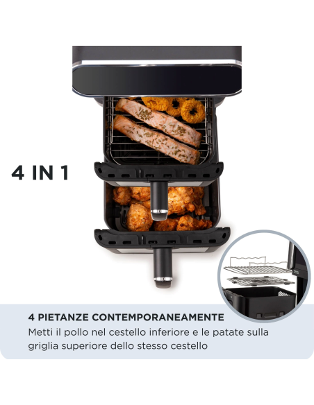 4640 Ariete Air Fryer Vertical Duo - vertikaalne kuumaõhufritüür 11 L (2 × 5,5 L)