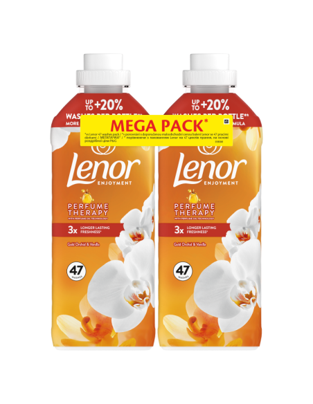 KAST 6 tk! LENOR Pesuloputusvahend Gold Orchid & Vanilla 2 x 987 ml (94 Pesukorda)