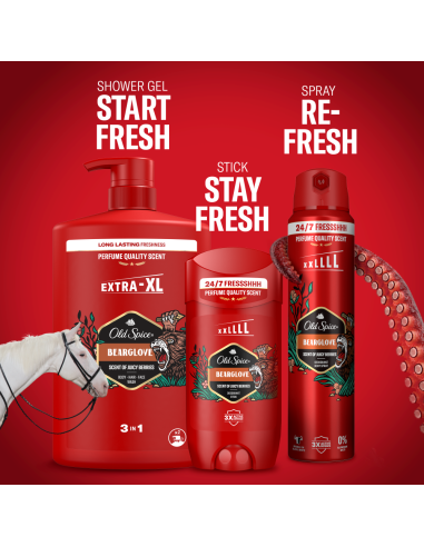 Old Spice Bearglove dušigeel ja šampoon, 4x1000 ml