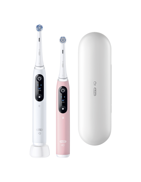 Oral-B iO6 Duo Pack elektriline hambahari White + Pink Sand Extra käepide + tc