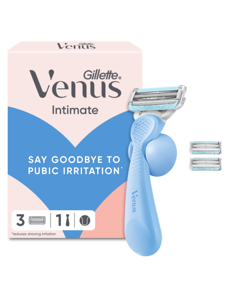 Gillette Venus Intimate raseerija + 3 vahetustera