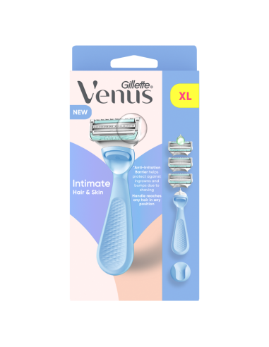 Gillette Venus Intimate raseerija + 3 vahetustera