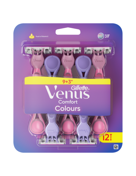 KAST 6 tk! Gillette Venus Comfort Colours ühekordsed raseerijad 12 tk