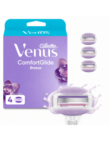 KAST 40 tk! Gillette Venus ComfortGlide Breeze Raseerija Varuterad, 4 tk