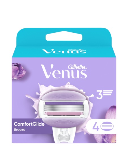 KAST 40 tk! Gillette Venus ComfortGlide Breeze Raseerija Varuterad, 4 tk