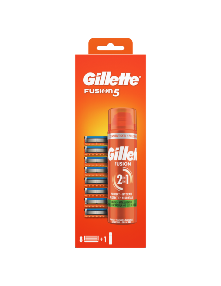 KAST 8 tk! Gillette Fusion5 Raseerija Terad 8 tk + Fusion geel 200ml