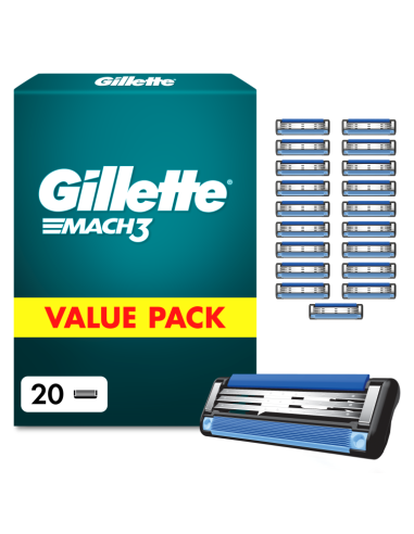 Gillette Mach3 Meeste Varuterad, 20 tk