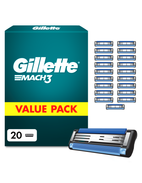 Gillette Mach3 Meeste Varuterad, 20 tk