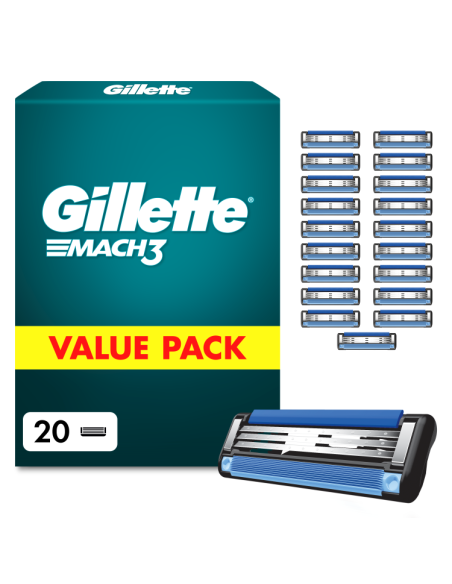 KAST 6 tk! Gillette Mach3 Meeste Varuterad, 20 tk