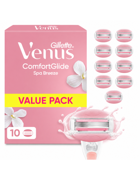 Gillette Venus ComfortGlide Spa Breeze Raseerija Varuterad, 10 tk