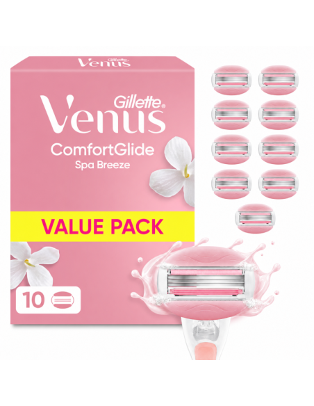 KAST 20 tk! Gillette Venus ComfortGlide Spa Breeze Raseerija Varuterad, 10 tk