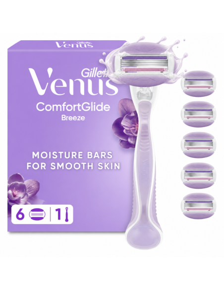 KAST 20 tk! Gillette Venus ComfortGlide Breeze Raseerija + Varuterad 6 tk